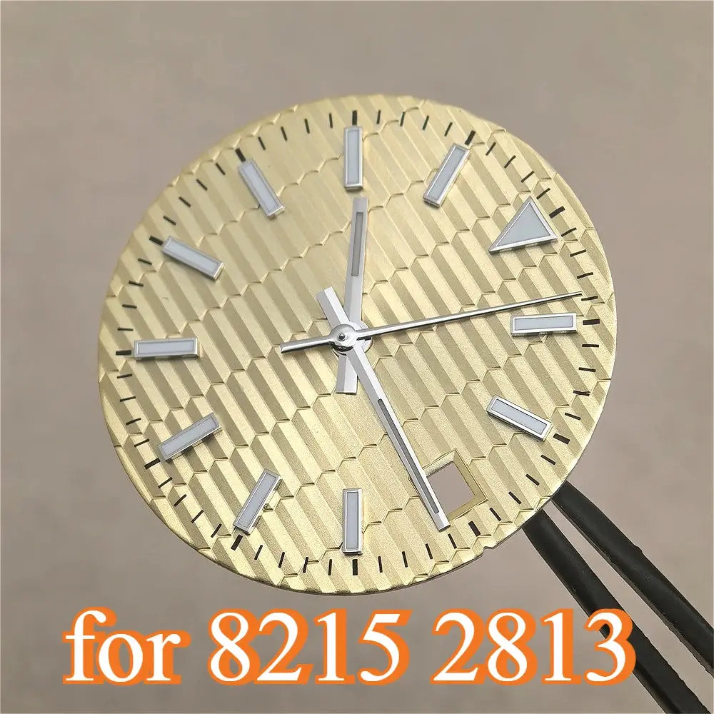 28.5mm Ice Blue Luminous Watch Dial - Horizontal Logbook - Miyota 8215/ETA 2824 - STRAPS