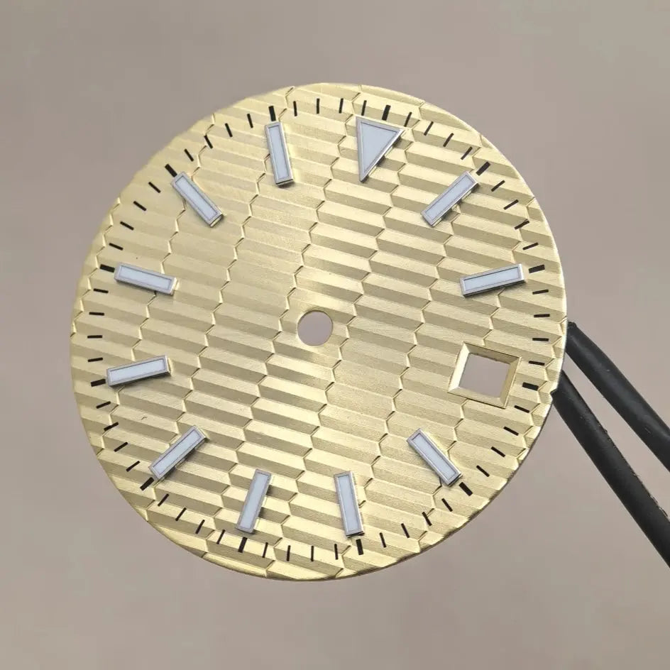 28.5mm Ice Blue Luminous Watch Dial - Horizontal Logbook - Miyota 8215/ETA 2824 - STRAPS