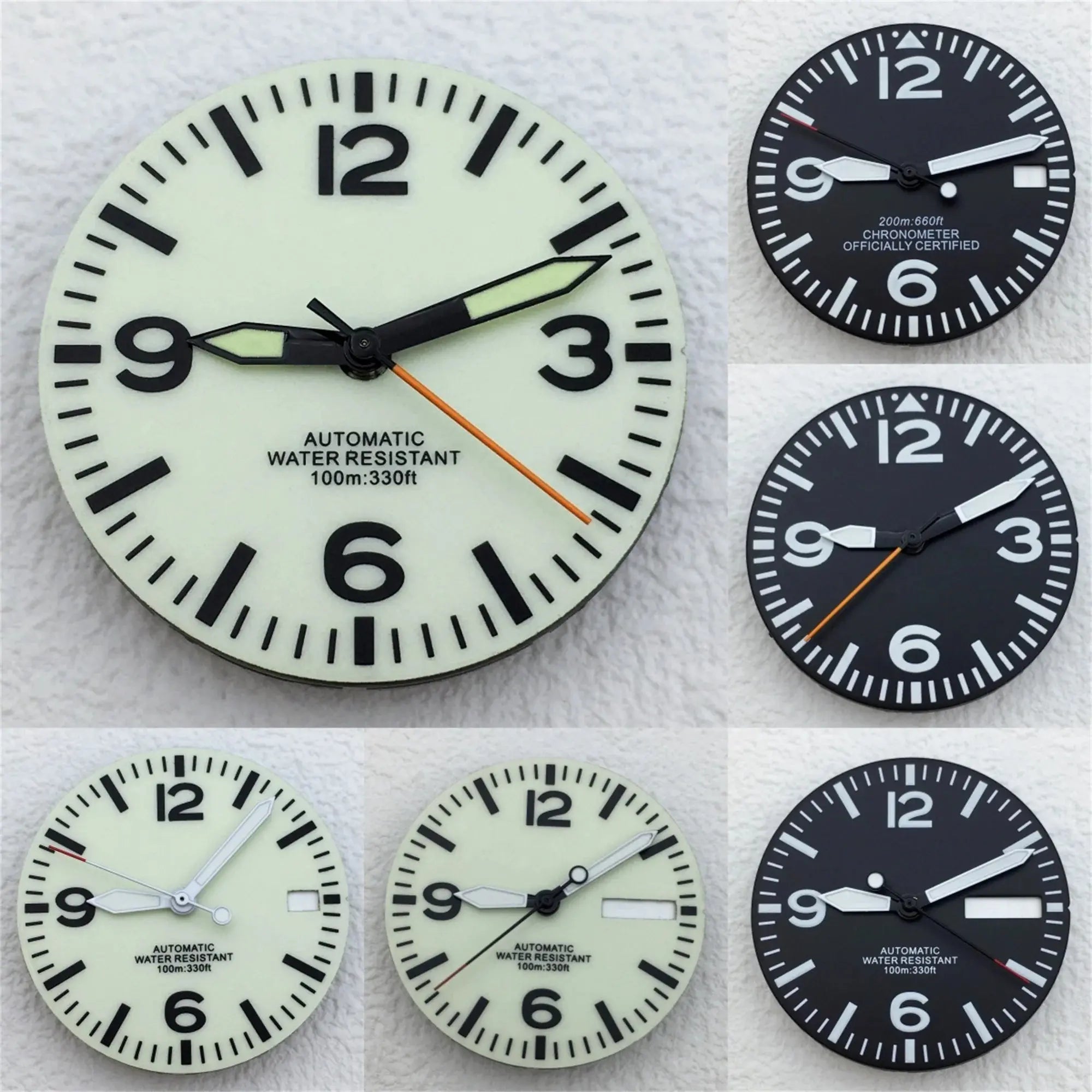 29mm Luminous Dial & Hands Set - Black/White - NH34/NH35/NH36 Movements - STRAPS