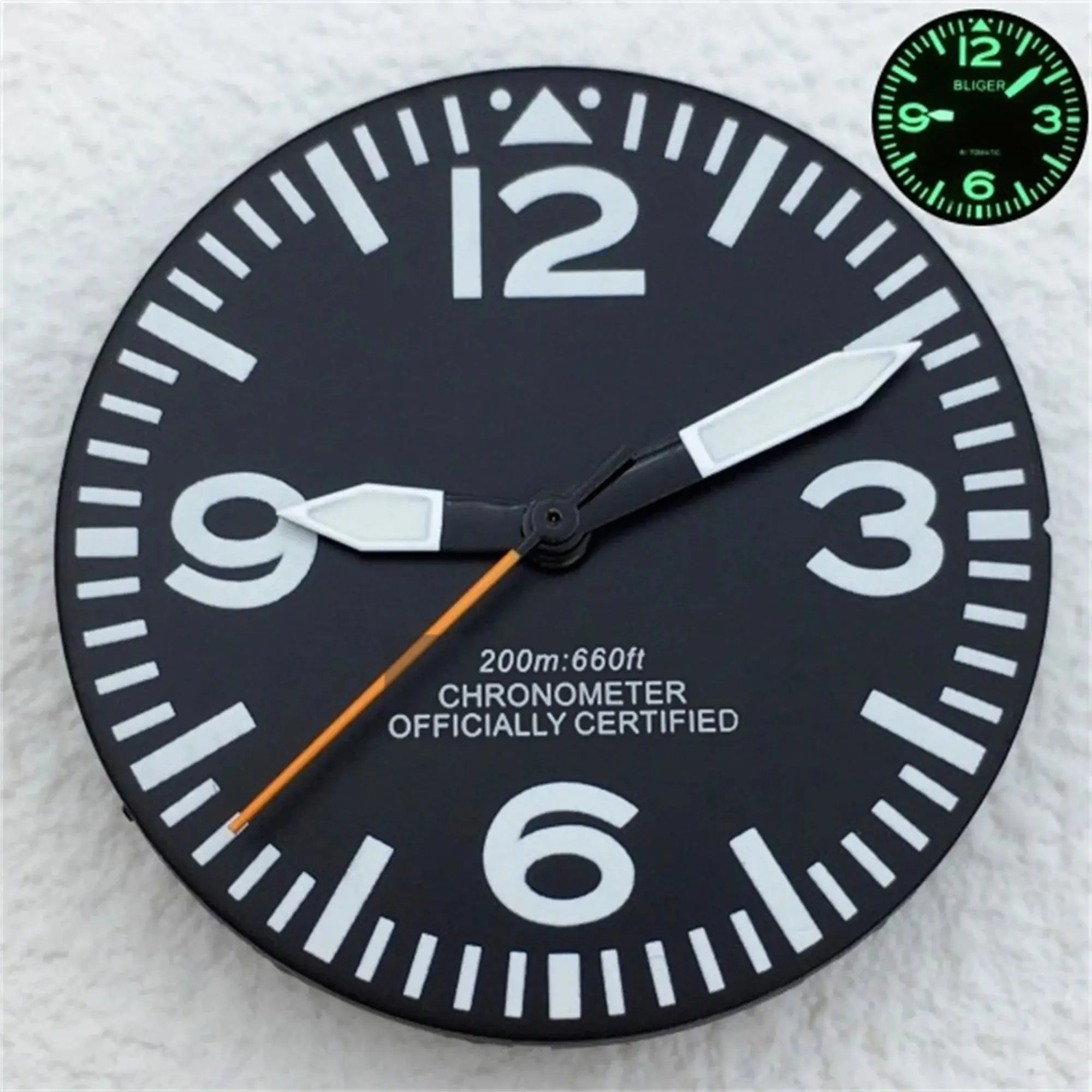 29mm Luminous Dial & Hands Set - Black/White - NH34/NH35/NH36 Movements - STRAPS