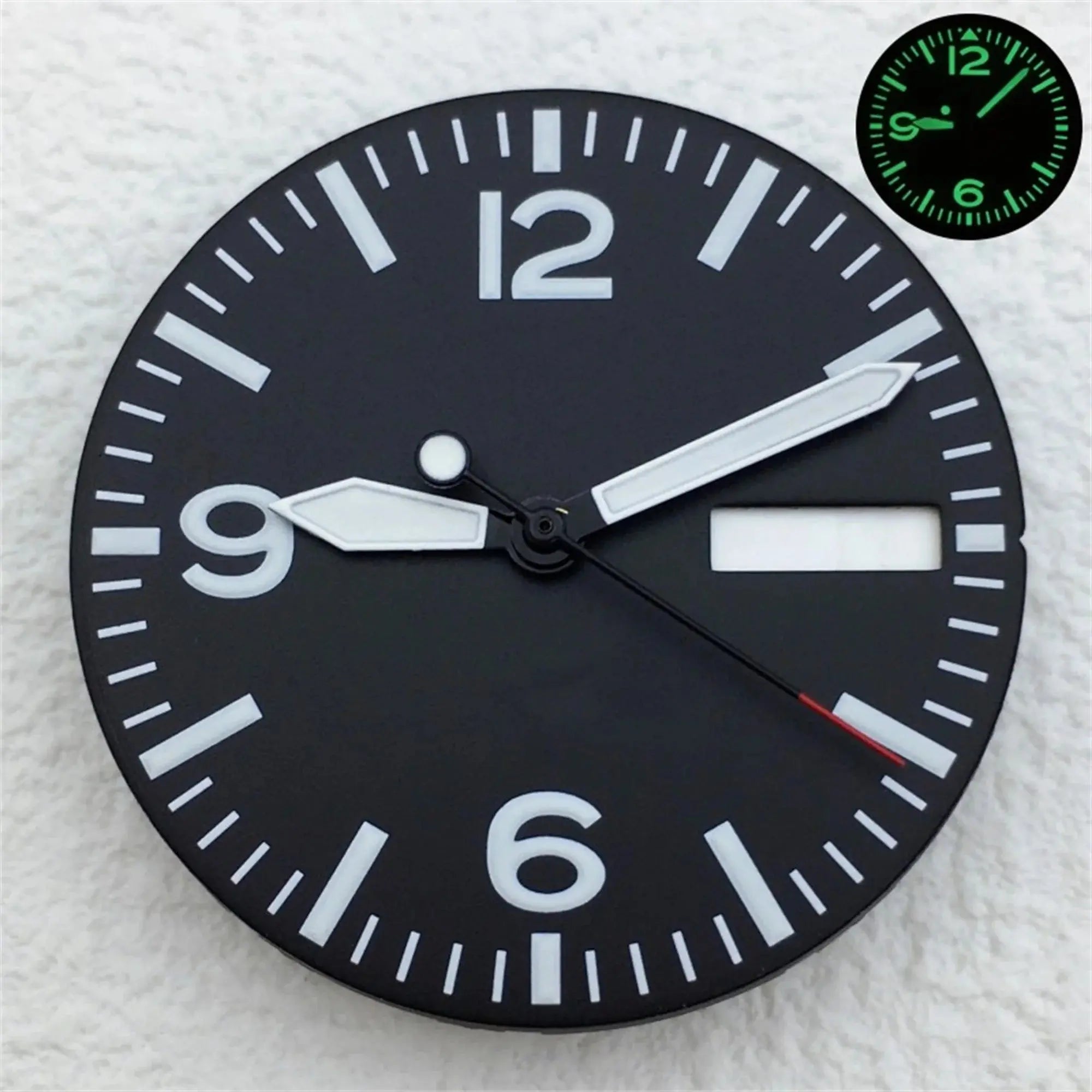 29mm Luminous Dial & Hands Set - Black/White - NH34/NH35/NH36 Movements - STRAPS