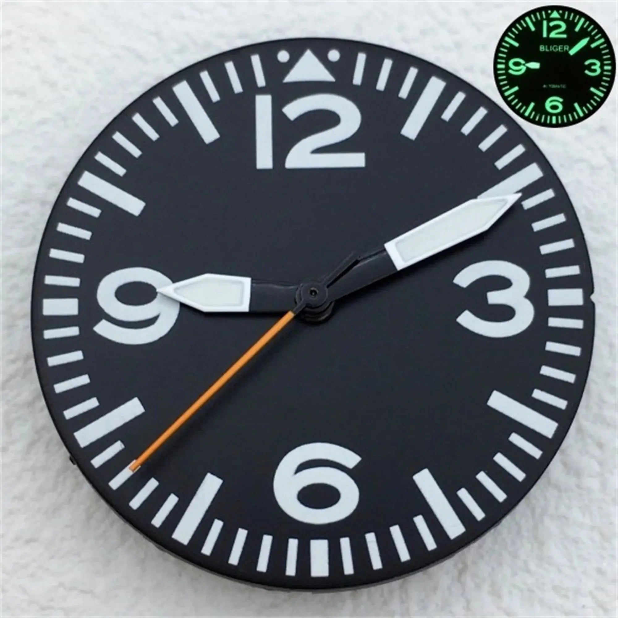 29mm Luminous Dial & Hands Set - Black/White - NH34/NH35/NH36 Movements - STRAPS