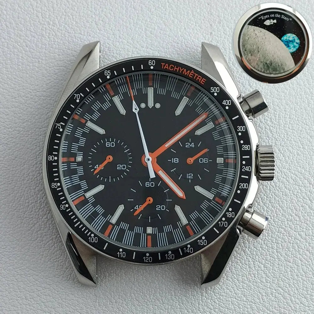 39.7mm Stainless Steel Watch Case for VK63 Movement, 20mm Lug, 32.5mm Dial - STRAPS