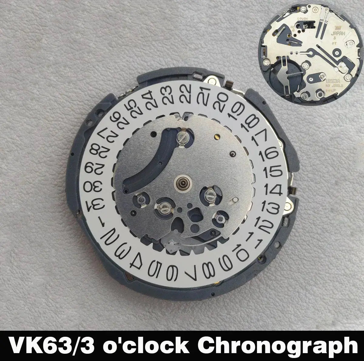 39.7mm Stainless Steel Watch Case for VK63 Movement, 20mm Lug, 32.5mm Dial - STRAPS