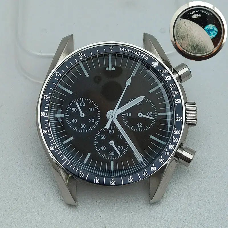 39.7mm Stainless Steel Watch Case for VK63 Movement, 20mm Lug, 32.5mm Dial - STRAPS