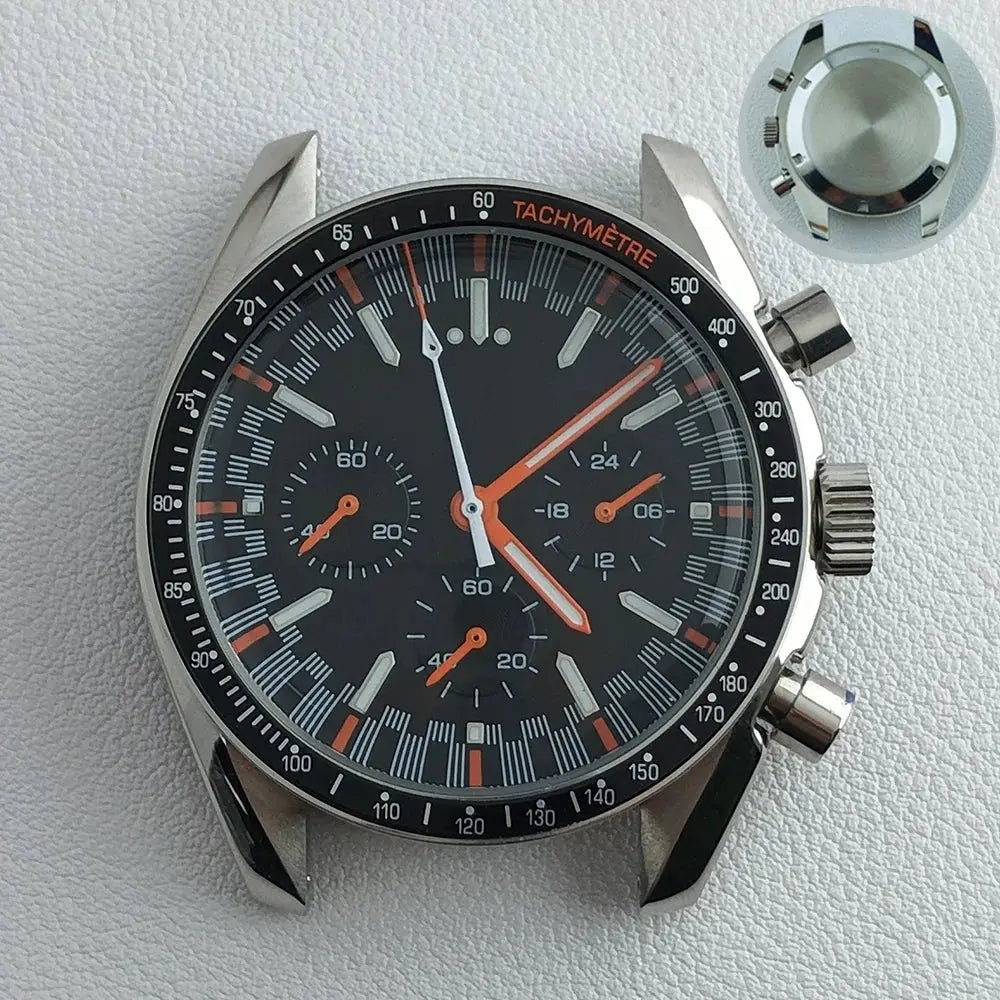 39.7mm Stainless Steel Watch Case for VK63 Movement, 20mm Lug, 32.5mm Dial - STRAPS