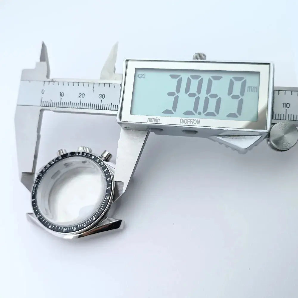 39.7mm Stainless Steel Watch Case for VK63 Movement, Sapphire Glass, 20mm Lug - STRAPS