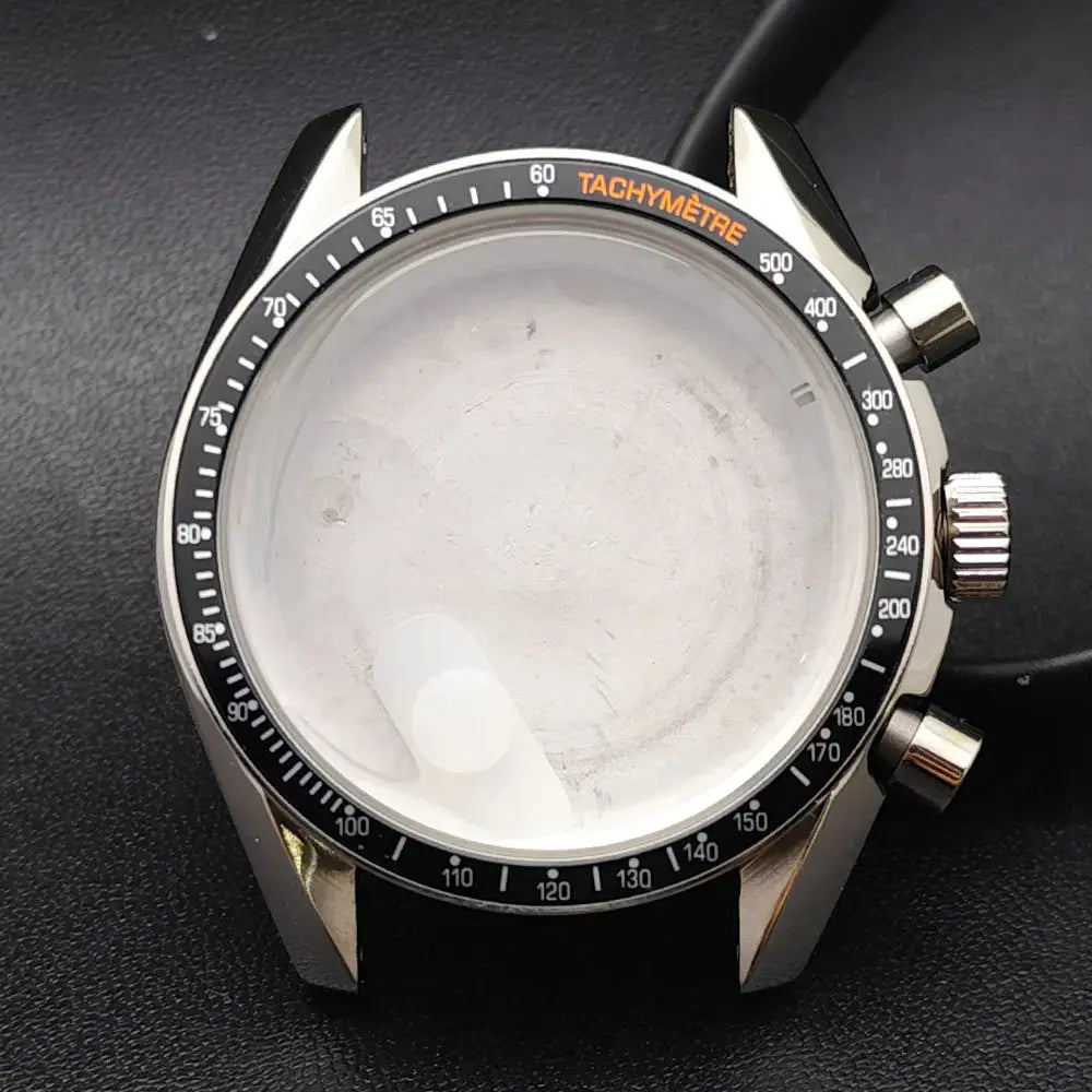 39.7mm Stainless Steel Watch Case for VK63 Movement, Sapphire Glass, 20mm Lug - STRAPS
