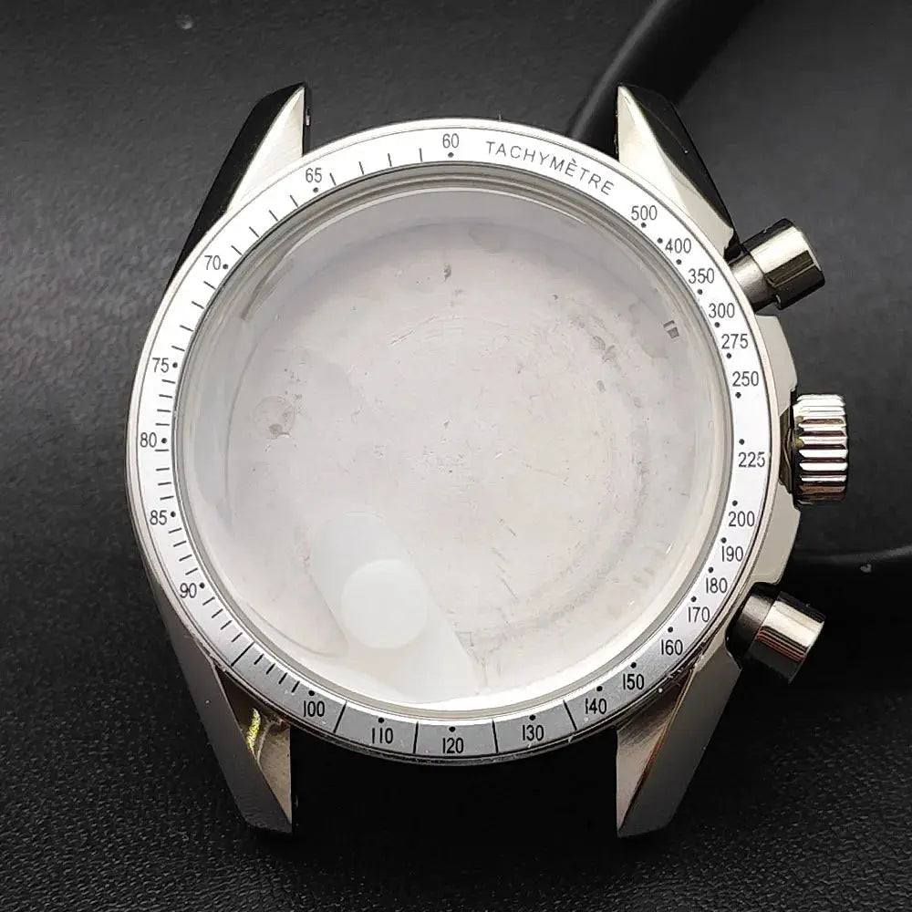39.7mm Stainless Steel Watch Case for VK63 Movement, Sapphire Glass, 20mm Lug - STRAPS