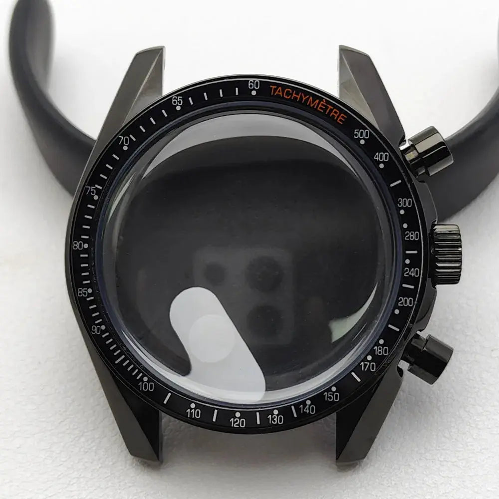 39.7mm Stainless Steel Watch Case for VK63 Movement, Sapphire Glass, 20mm Lug - STRAPS