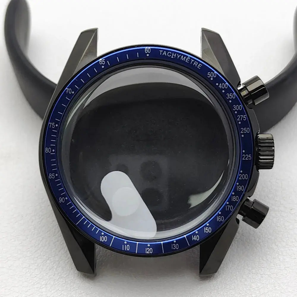 39.7mm Stainless Steel Watch Case for VK63 Movement, Sapphire Glass, 20mm Lug - STRAPS