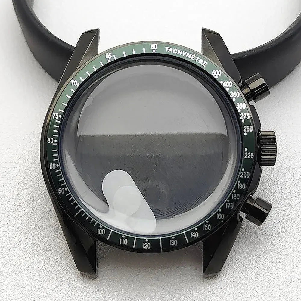 39.7mm Stainless Steel Watch Case for VK63 Movement, Sapphire Glass, 20mm Lug - STRAPS