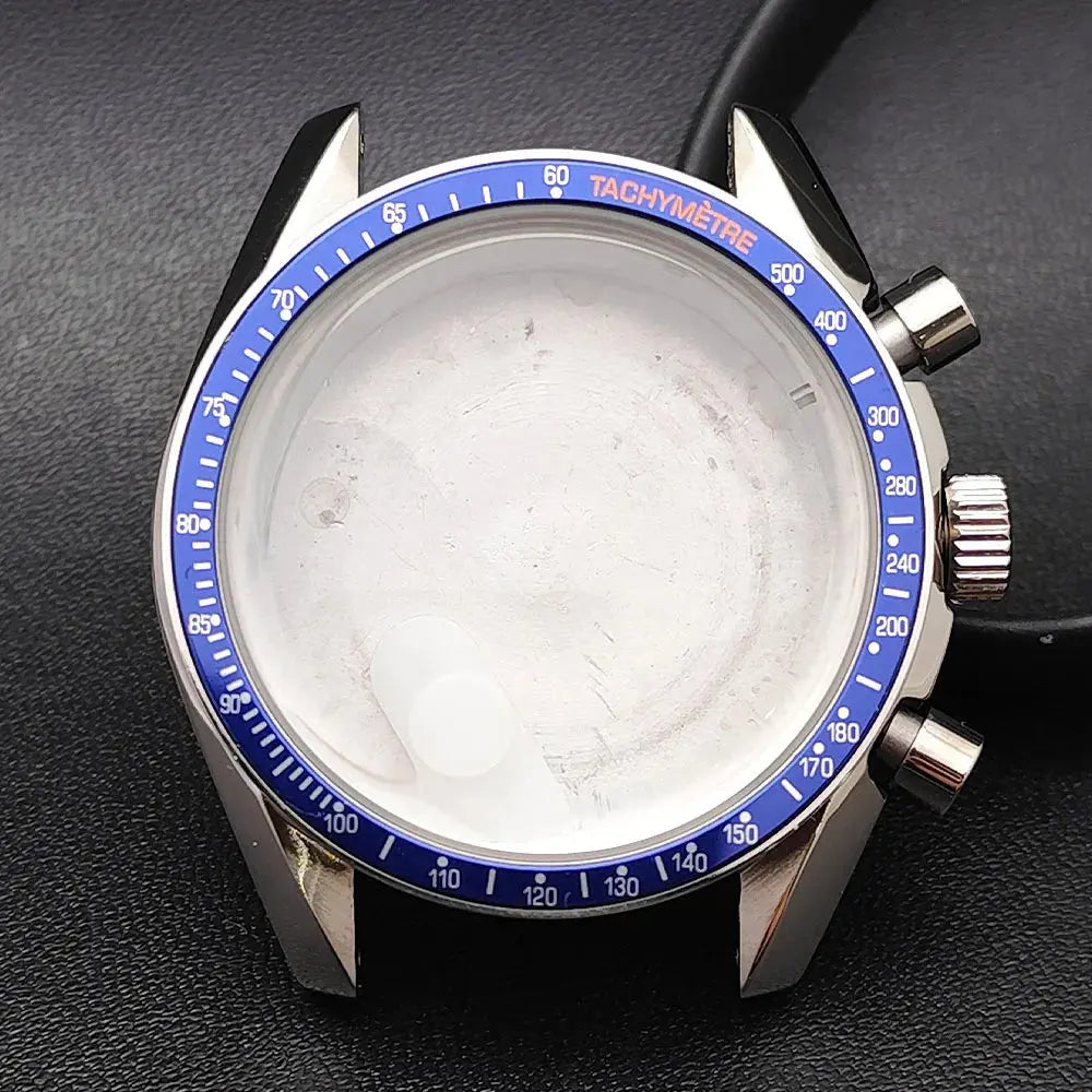 39.7mm Stainless Steel Watch Case for VK63 Movement, Sapphire Glass, 20mm Lug - STRAPS