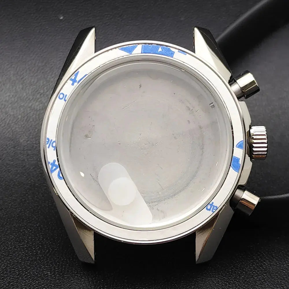 39.7mm Stainless Steel Watch Case for VK63 Movement, Sapphire Glass, 20mm Lug - STRAPS
