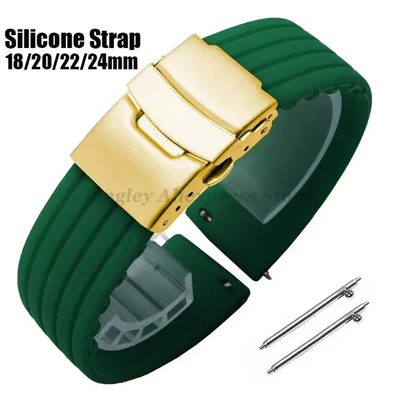 8mm 20mm 22mm 24mm Quick Release Silicone Watchband for Huawei, Fossil, Seiko & More STRAPS