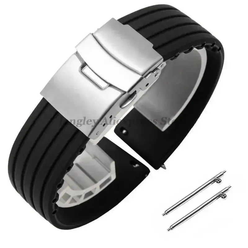 8mm 20mm 22mm 24mm Quick Release Silicone Watchband for Huawei, Fossil, Seiko & More STRAPS