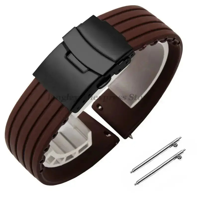 8mm 20mm 22mm 24mm Quick Release Silicone Watchband for Huawei, Fossil, Seiko & More STRAPS