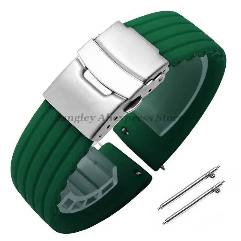 8mm 20mm 22mm 24mm Quick Release Silicone Watchband for Huawei, Fossil, Seiko & More STRAPS