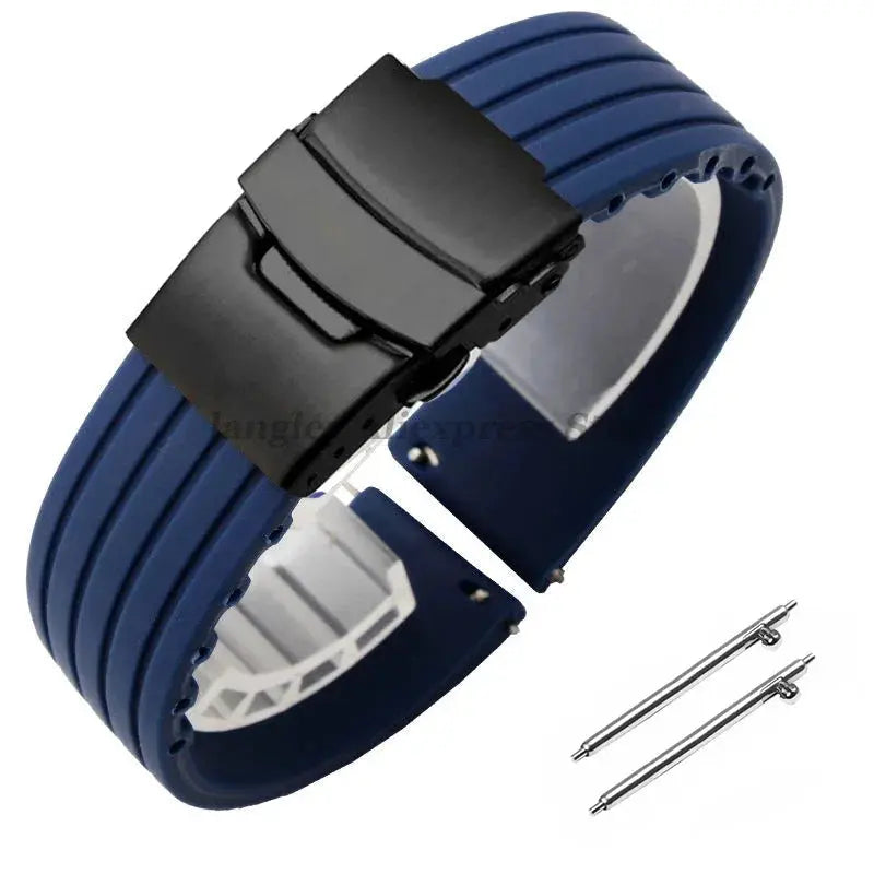8mm 20mm 22mm 24mm Quick Release Silicone Watchband for Huawei, Fossil, Seiko & More STRAPS