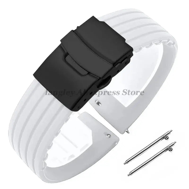 8mm 20mm 22mm 24mm Quick Release Silicone Watchband for Huawei, Fossil, Seiko & More STRAPS