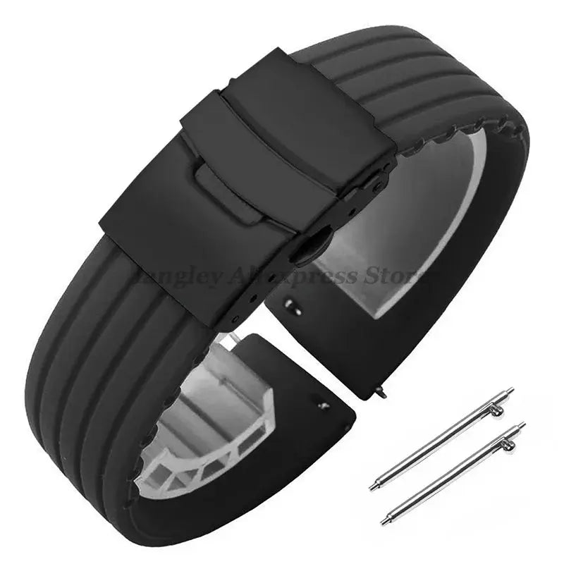 8mm 20mm 22mm 24mm Quick Release Silicone Watchband for Huawei, Fossil, Seiko & More STRAPS