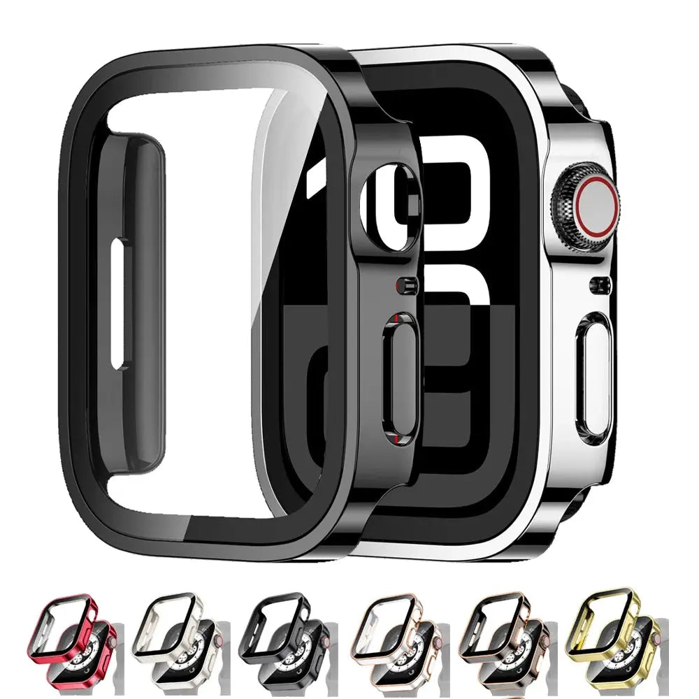 Apple Watch 10 Case w/ Tempered Glass - 40-49mm - Series 7/8/9/SE/6/5/4/Ultra 2 - STRAPS