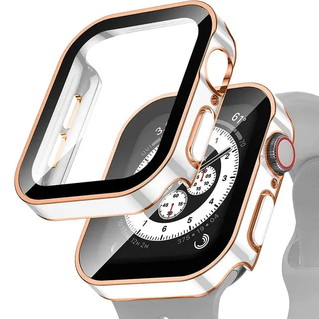 Apple Watch 10 Case w/ Tempered Glass - 40-49mm - Series 7/8/9/SE/6/5/4/Ultra 2 - STRAPS