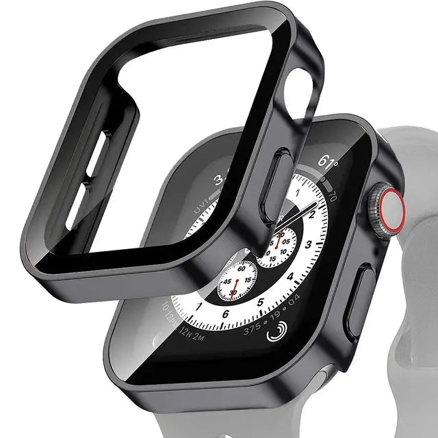 Apple Watch 10 Case w/ Tempered Glass - 40-49mm - Series 7/8/9/SE/6/5/4/Ultra 2 - STRAPS