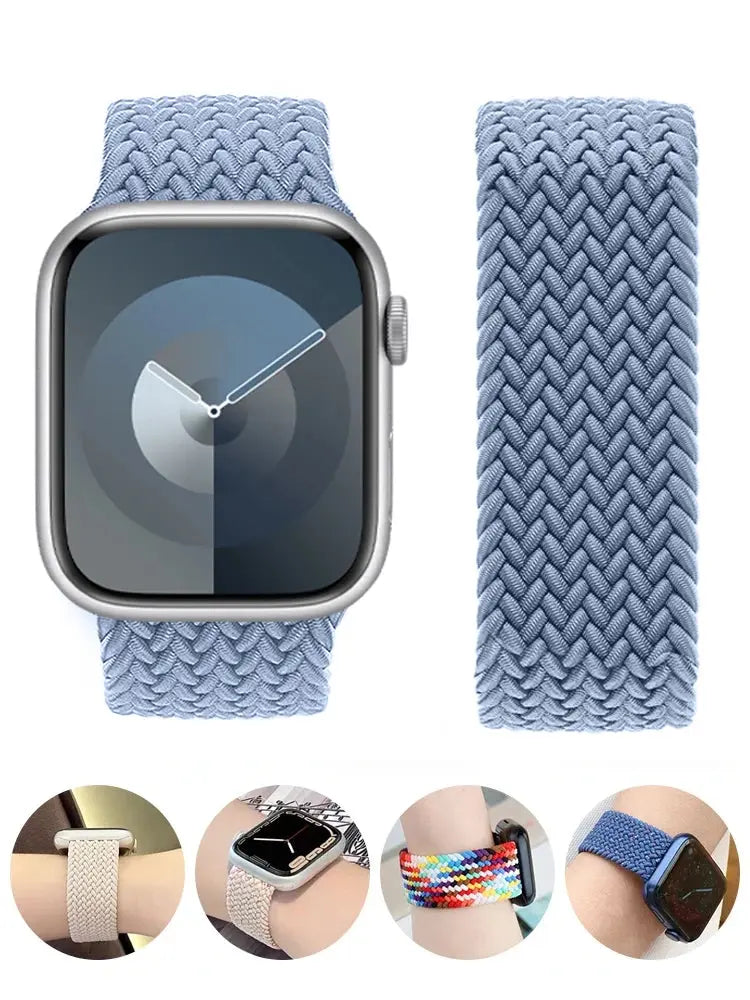 Braided Solo Loop Band for Apple Watch 38mm-49mm - Ultra 2/10/SE/9/8/7/6/5/4 STRAPS