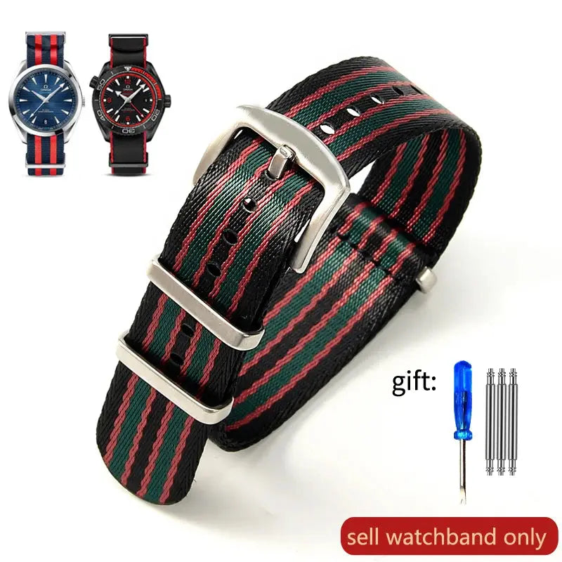 Breathable Soft Nylon Watchband – 20mm & 22mm Strap for Omega, Longines, Seiko, Casio, Mido - STRAPS