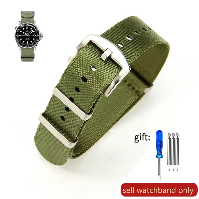 Breathable Soft Nylon Watchband – 20mm & 22mm Strap for Omega, Longines, Seiko, Casio, Mido - STRAPS