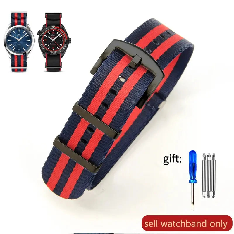 Breathable Soft Nylon Watchband – 20mm & 22mm Strap for Omega, Longines, Seiko, Casio, Mido - STRAPS