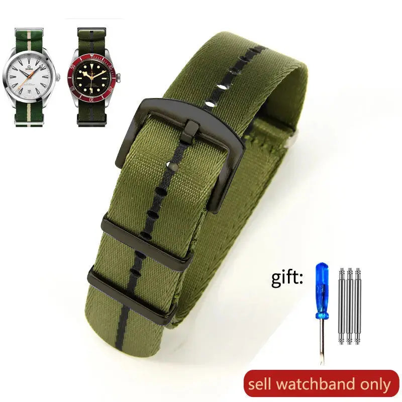 Breathable Soft Nylon Watchband – 20mm & 22mm Strap for Omega, Longines, Seiko, Casio, Mido - STRAPS