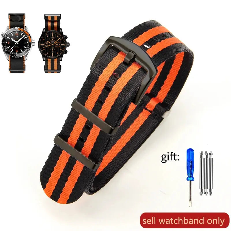 Breathable Soft Nylon Watchband – 20mm & 22mm Strap for Omega, Longines, Seiko, Casio, Mido - STRAPS