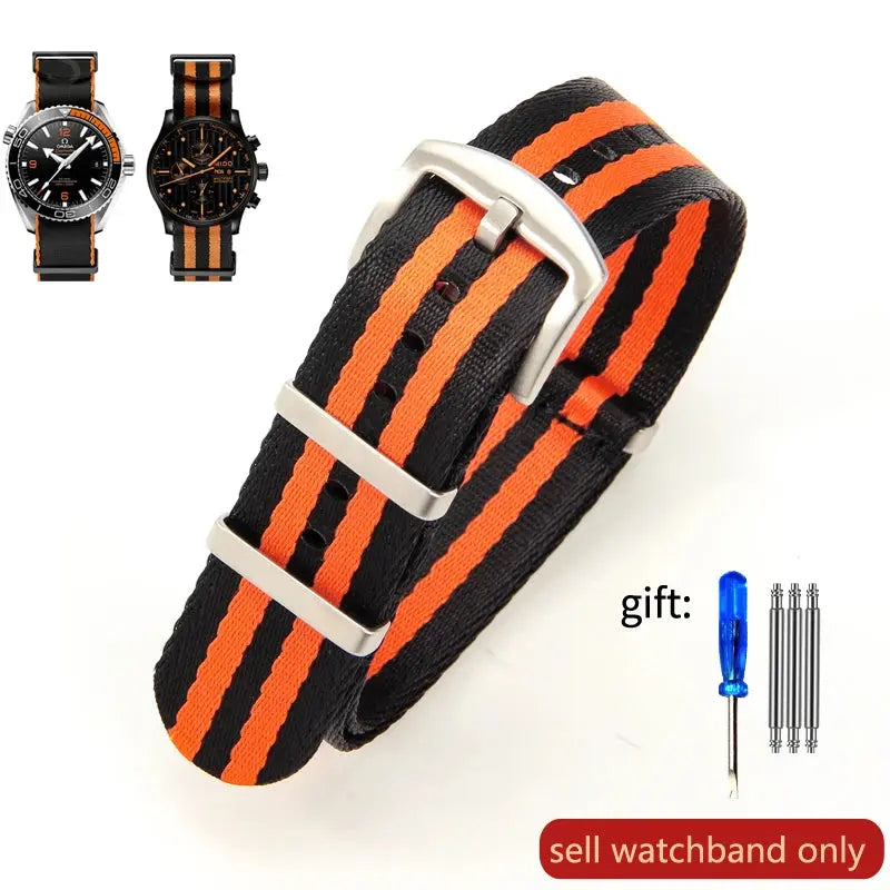 Breathable Soft Nylon Watchband – 20mm & 22mm Strap for Omega, Longines, Seiko, Casio, Mido - STRAPS