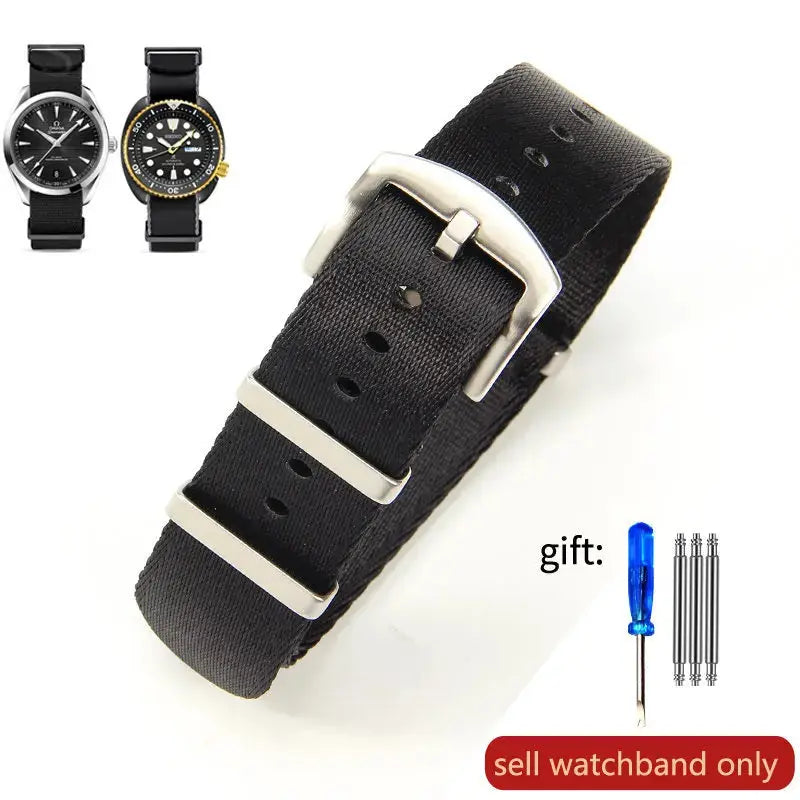 Breathable Soft Nylon Watchband – 20mm & 22mm Strap for Omega, Longines, Seiko, Casio, Mido - STRAPS