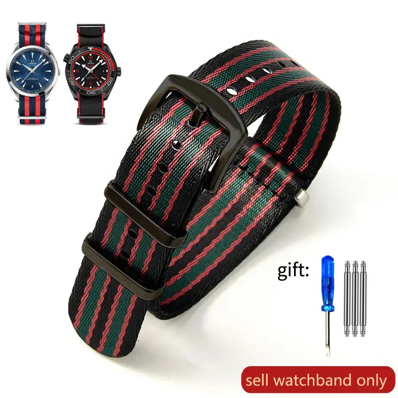 Breathable Soft Nylon Watchband – 20mm & 22mm Strap for Omega, Longines, Seiko, Casio, Mido - STRAPS