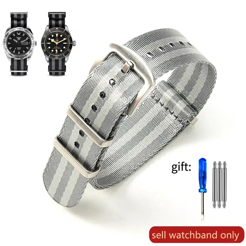 Breathable Soft Nylon Watchband – 20mm & 22mm Strap for Omega, Longines, Seiko, Casio, Mido - STRAPS
