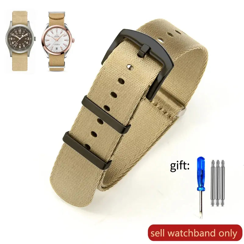 Breathable Soft Nylon Watchband – 20mm & 22mm Strap for Omega, Longines, Seiko, Casio, Mido - STRAPS