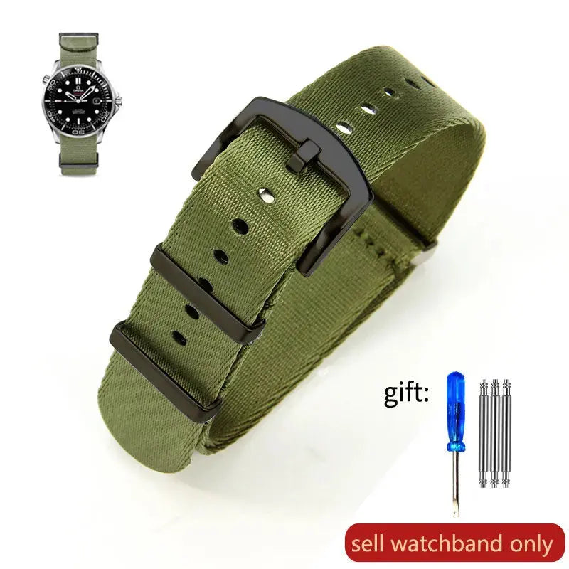 Breathable Soft Nylon Watchband – 20mm & 22mm Strap for Omega, Longines, Seiko, Casio, Mido - STRAPS