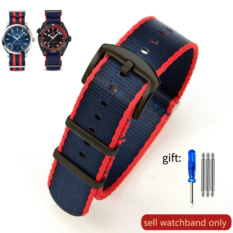 Breathable Soft Nylon Watchband – 20mm & 22mm Strap for Omega, Longines, Seiko, Casio, Mido - STRAPS
