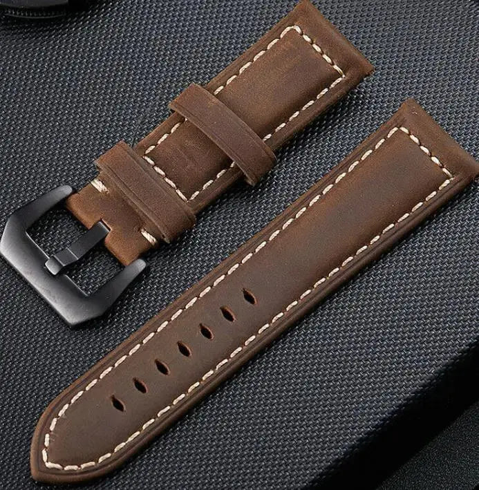 Brown Calf Leather Watch Strap for Panerai Luminor Marina - 22/24/26mm - STRAPS
