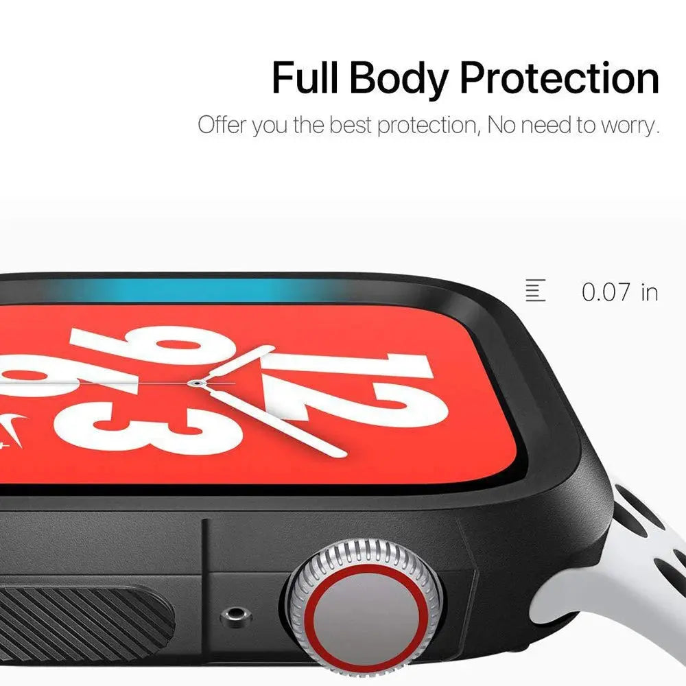 Bumper Protective Case for Apple Watch - Series 8/7/6/SE/5/4 - 38-45mm - Silicone - STRAPS