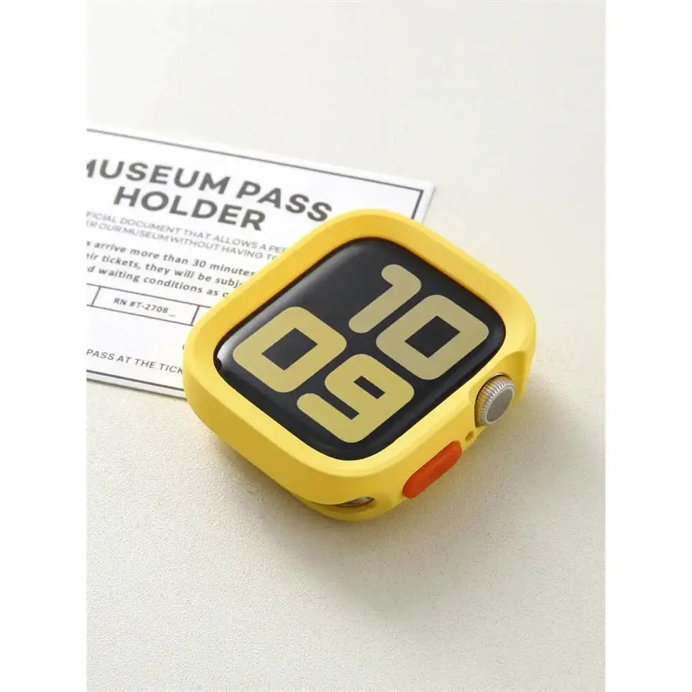 Bumper Soft Silicone Case for Apple Watch 10/9/8/7/6/SE/5 - Anti-Drop Matte Cover - 40-49mm - STRAPS