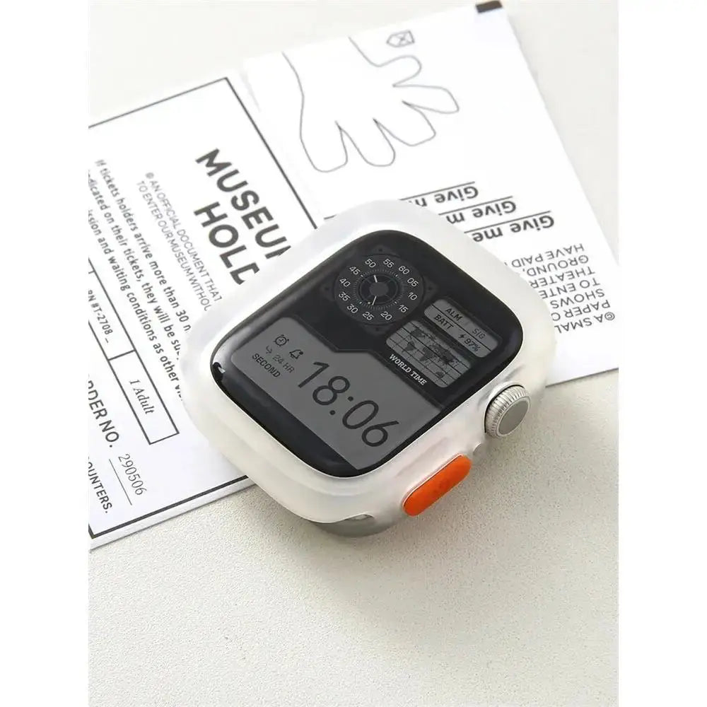 Bumper Soft Silicone Case for Apple Watch 10/9/8/7/6/SE/5 - Anti-Drop Matte Cover - 40-49mm - STRAPS