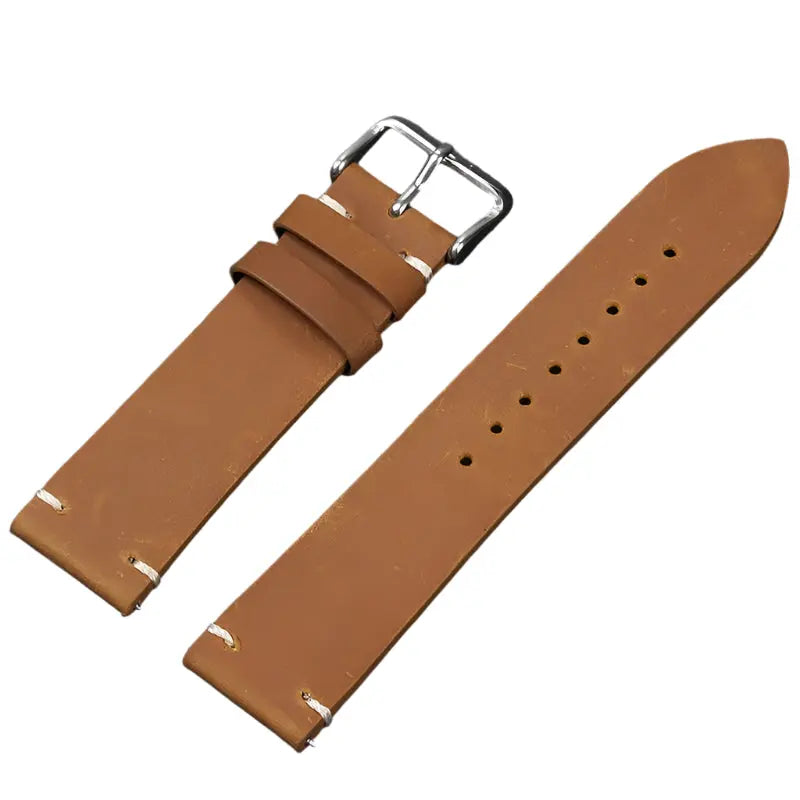 Calfskin Leather Watch Band - 18-24mm - Omega, Seiko, Rolex, Casio - Dark Brown - STRAPS