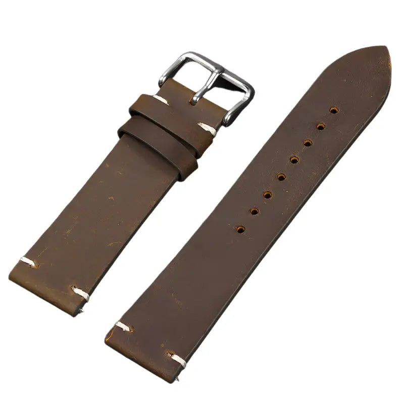 Calfskin Leather Watch Band - 18-24mm - Omega, Seiko, Rolex, Casio - Dark Brown - STRAPS