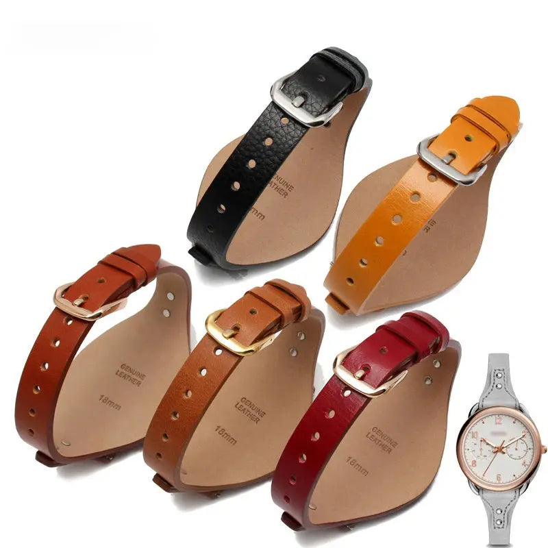 Calfskin Strap for Fossil Women's Series ES4113, ES3625, ES3616, ES3838, ES4114 - 18mm Genuine Leather Watchband - STRAPS