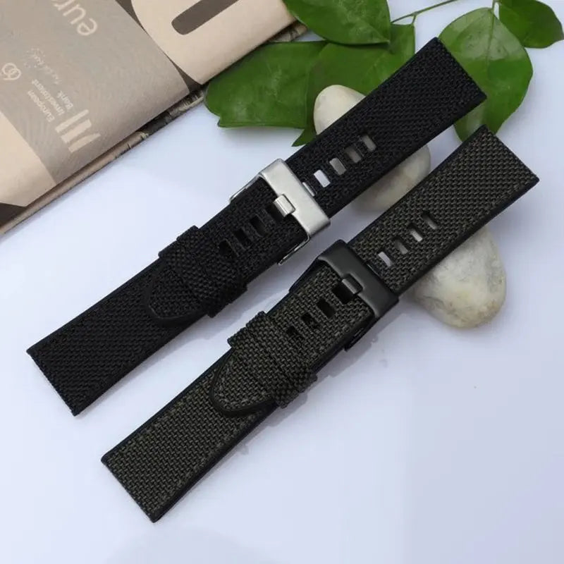 Canvas Silicone Watch Strap for Diesel DZ4500, DZ4506, DZ7420, DZ4318 - 24mm, 26mm, 28mm - STRAPS