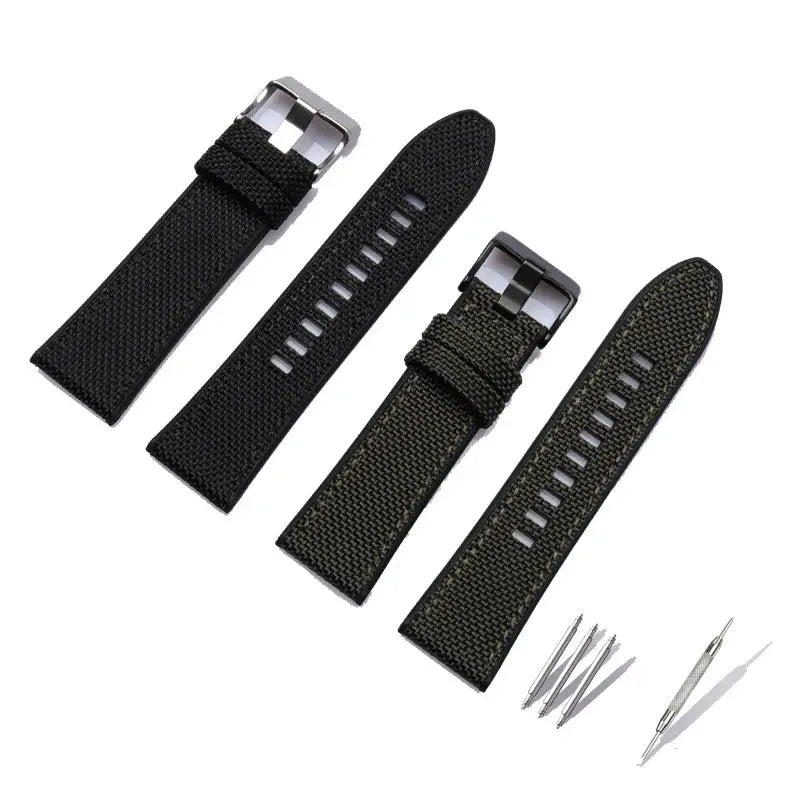 Canvas Silicone Watch Strap for Diesel DZ4500, DZ4506, DZ7420, DZ4318 - 24mm, 26mm, 28mm - STRAPS
